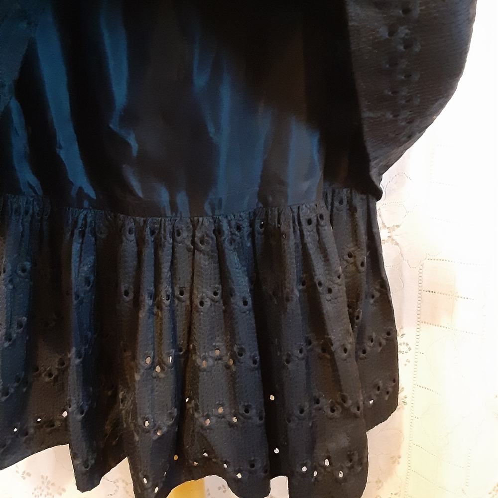 Vintage 1950s LOLITA Eyelet Taffeta Party Dress Size M - Picture 14 of 16